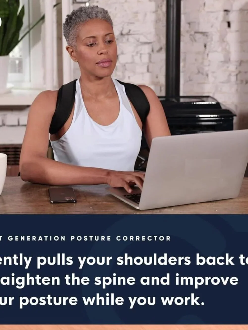 Back Brace Posture Corrector for Women and Men. Copper Infused Shoulder Straight - Picture 8 of 8